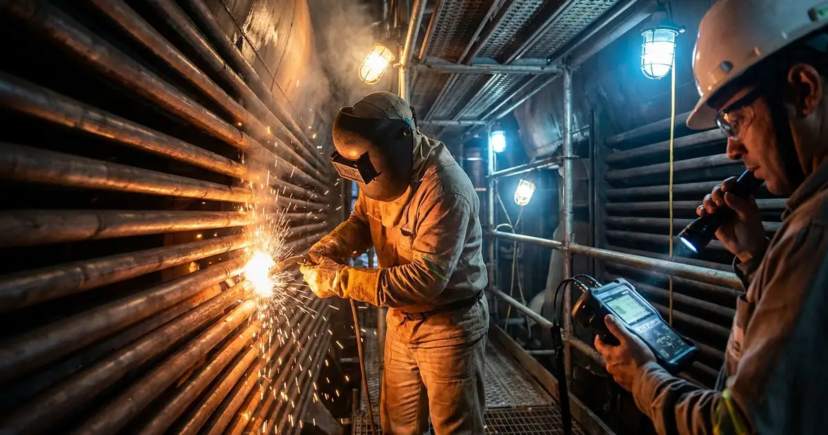 Reparo de Tubos de Caldeira em Parada (Painéis e Reinspeção END)