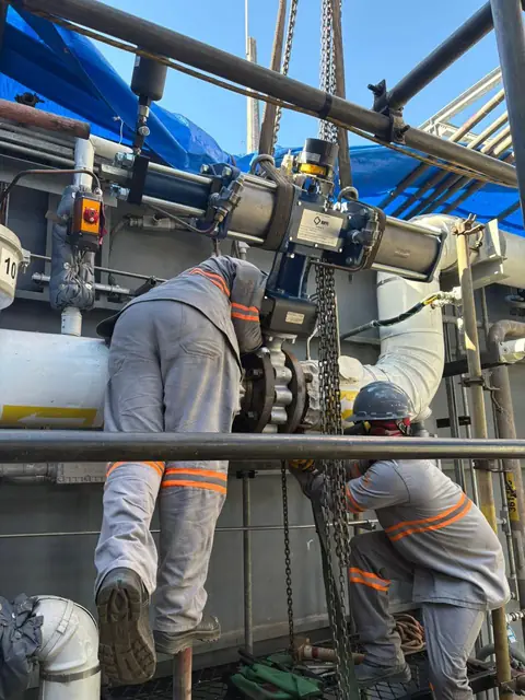 Substituicao Valvula Atuadora 8pol Gas Turbinas — Solutec AM